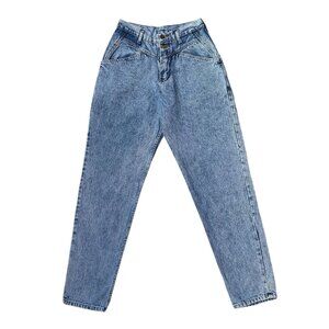 80s vintage Highwaisted Acidwash Jeans No Excuses Stonewash Panel Relaxed Taper.